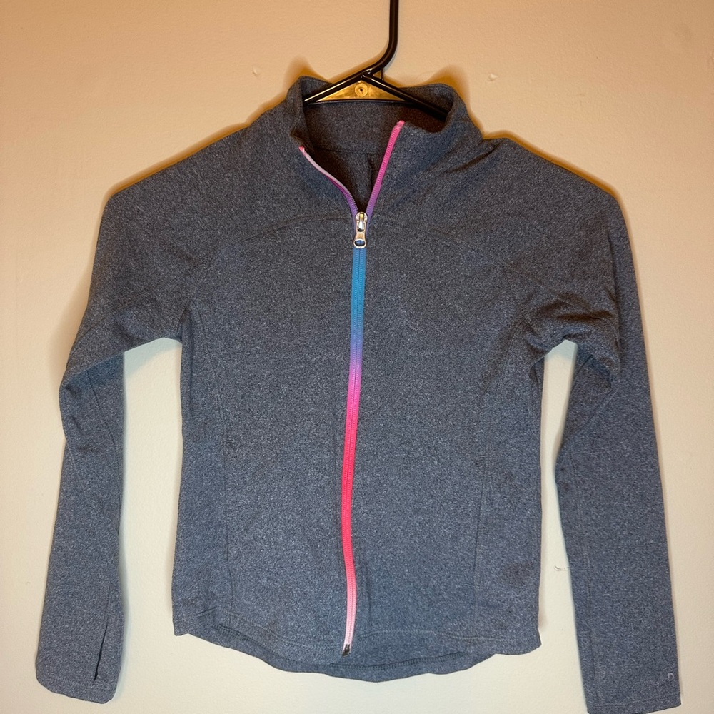 DSG Kids Charcoal Hoodie with Rainbow Zipper